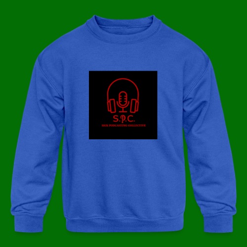 SPC Logo Black/Red - Kids' Crewneck Sweatshirt