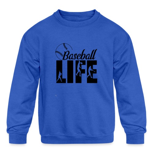Baseball life - Kids' Crewneck Sweatshirt