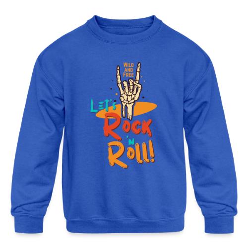 Let's Rock and Roll - Kids' Crewneck Sweatshirt