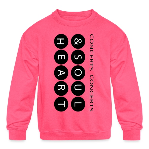 Heart & Soul concerts text design 2021 flip - Kids' Crewneck Sweatshirt