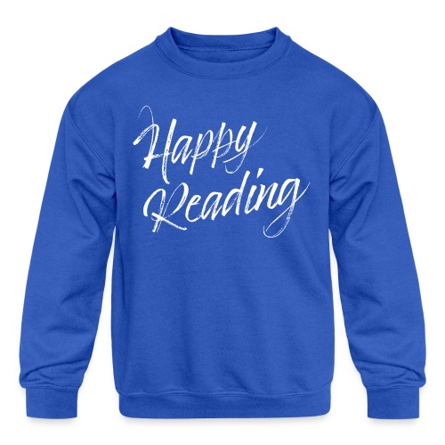 Happy Reading (white) - Kids' Crewneck Sweatshirt