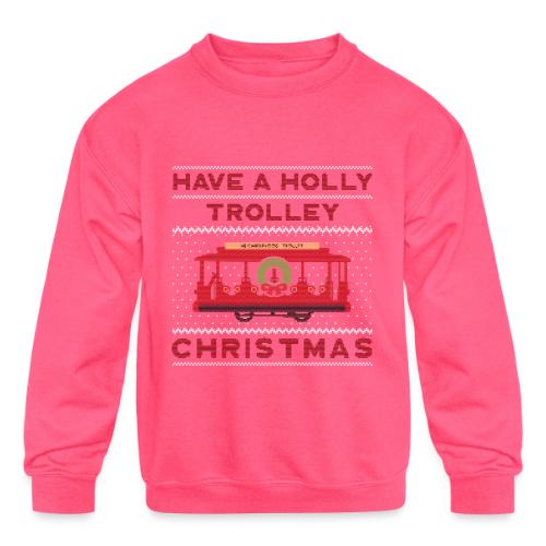 holly trolley - Kids' Crewneck Sweatshirt