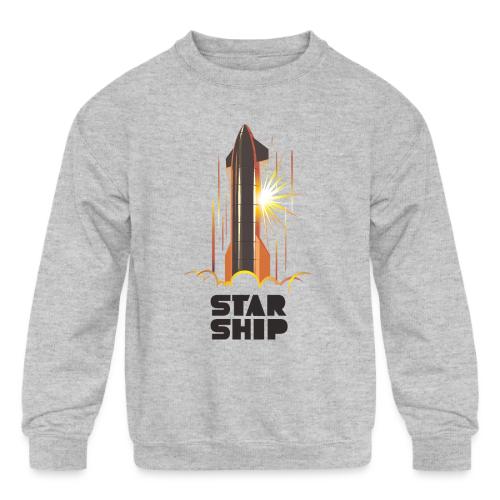 Star Ship Mars - Light - Kids' Crewneck Sweatshirt