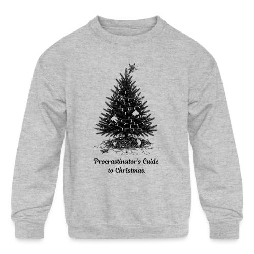 Procrastinator's Guide Christmas T-Shirt - Kids' Crewneck Sweatshirt