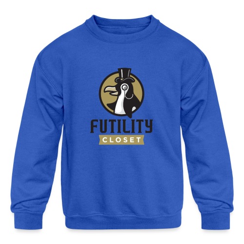 Futility Closet Logo - Color - Kids' Crewneck Sweatshirt