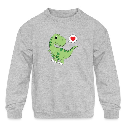 Dinosaur Love - Kids' Crewneck Sweatshirt