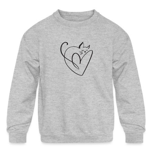 cat love - Kids' Crewneck Sweatshirt