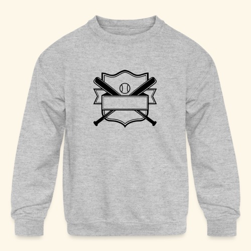 softball_logo_32g - Kids' Crewneck Sweatshirt