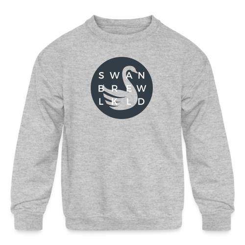 Modern Swan Brewing Logo - Kids' Crewneck Sweatshirt