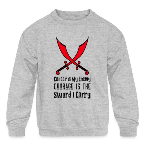 Cancer is My Enemy - Kids' Crewneck Sweatshirt