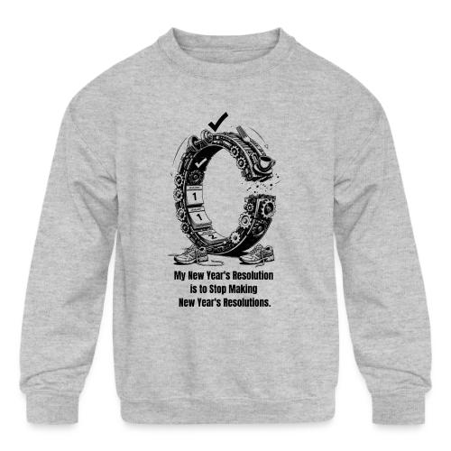 The Resolution Loop - Sarcastic New Year's T-Shirt - Kids' Crewneck Sweatshirt