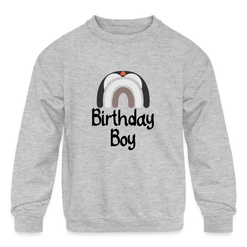 Birthday boy Penguins - Kids' Crewneck Sweatshirt