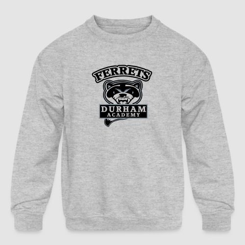 durham academy ferrets logo black - Kids' Crewneck Sweatshirt
