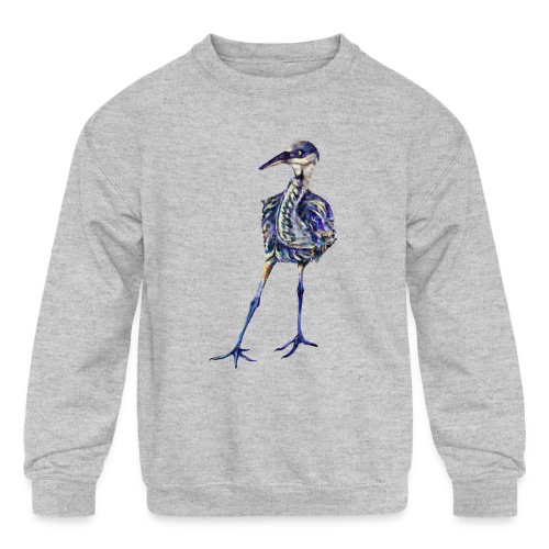 Blue heron - Kids' Crewneck Sweatshirt