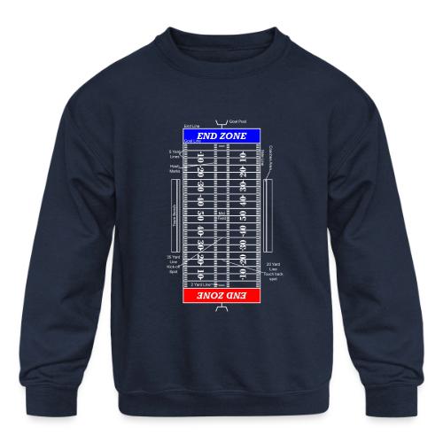 American Football Pitch Layout - Kids' Crewneck Sweatshirt