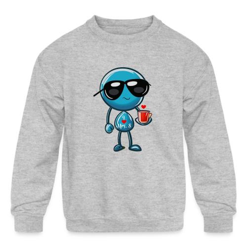 Smoon_I love Mrs S_Blue - Kids' Crewneck Sweatshirt