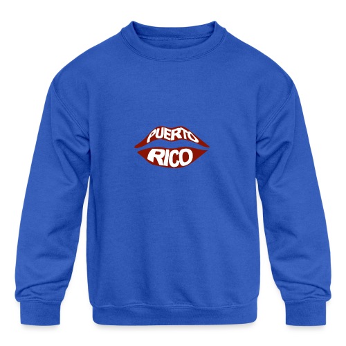 Puerto Rico Lips - Kids' Crewneck Sweatshirt