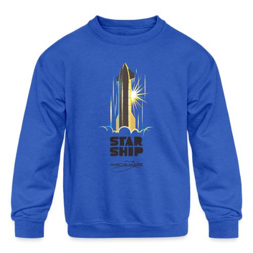 Star Ship Earth - Light - With Logo - Kids' Crewneck Sweatshirt