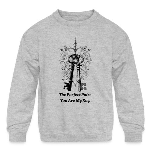 Valentine love keys - Kids' Crewneck Sweatshirt