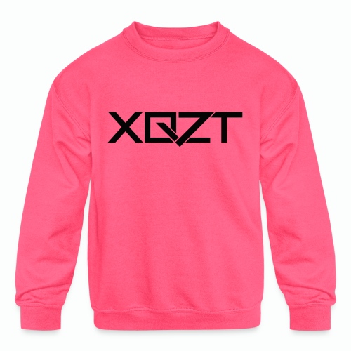 #XQZT Logo Ultra Noir - Kids' Crewneck Sweatshirt