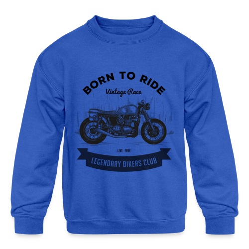 Born to ride Vintage Race T-shirt - Kids' Crewneck Sweatshirt