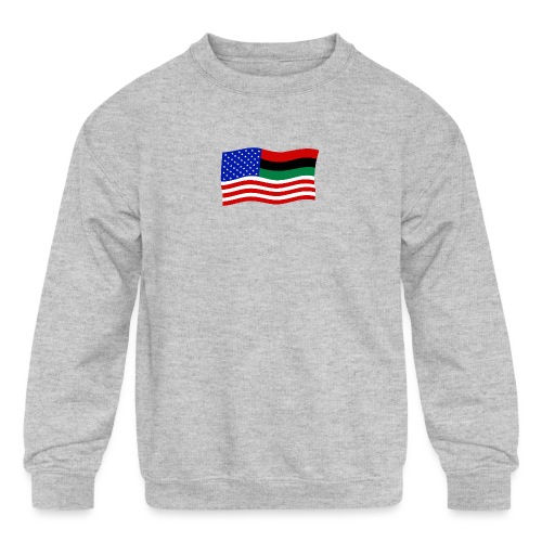 The African American Flag of Inclusion - Kids' Crewneck Sweatshirt