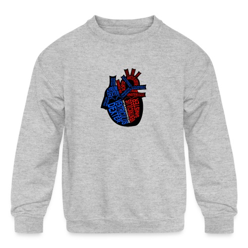 Skeleton Heart - Kids' Crewneck Sweatshirt