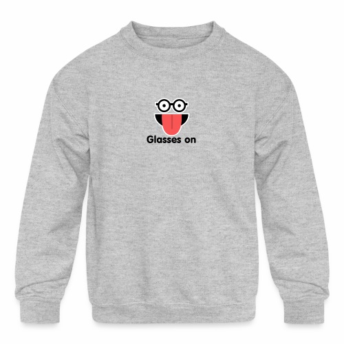 Glasses - Kids' Crewneck Sweatshirt