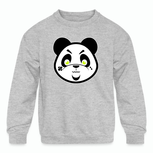 #XQZT Mascot - Focused PacBear - Kids' Crewneck Sweatshirt