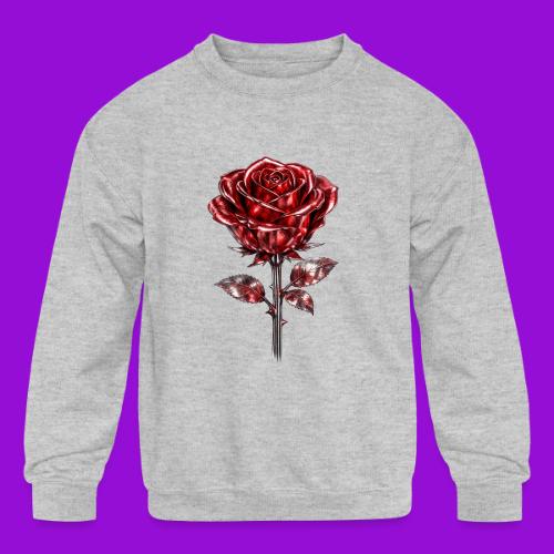 2 Set - Silver and Gold Roses - Kids' Crewneck Sweatshirt