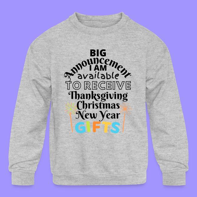 Announcement Thanksgiving Christmas New Year Gifts
