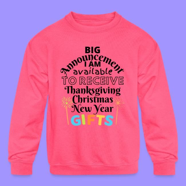 Announcement Thanksgiving Christmas New Year Gifts