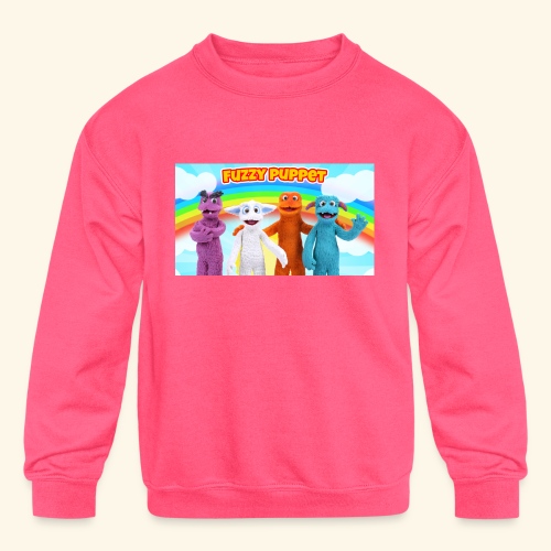 Fuzzy Characters - Kids' Crewneck Sweatshirt