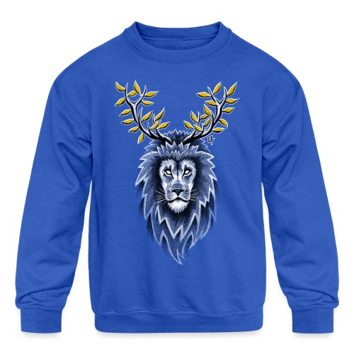 Deer Lion - Kids' Crewneck Sweatshirt