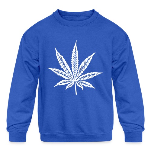 Cannabis Leaf - Kids' Crewneck Sweatshirt