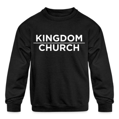 KingdomOverChurchWhite - Kids' Crewneck Sweatshirt
