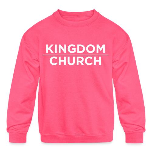 KingdomOverChurchWhite - Kids' Crewneck Sweatshirt