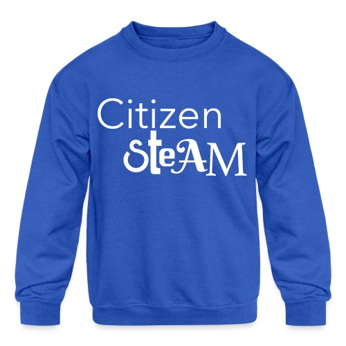 Citizen Steam - White - Kids' Crewneck Sweatshirt