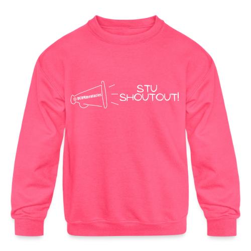 DCOMmentaries Stu Shoutout (White) - Kids' Crewneck Sweatshirt