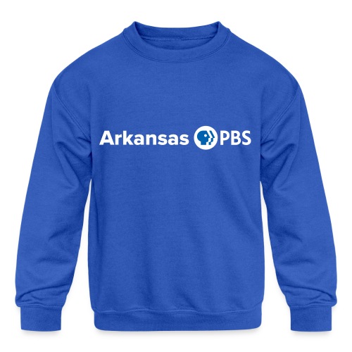 Arkansas PBS Logo WHITE - Kids' Crewneck Sweatshirt