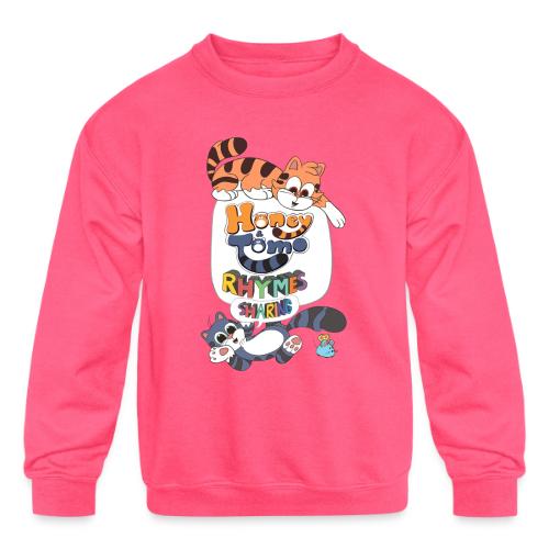 Honey and Tomo Rhymes Sharing - Kids' Crewneck Sweatshirt