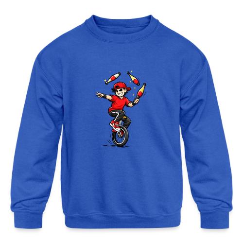Cool Juggler Uni - Kids' Crewneck Sweatshirt