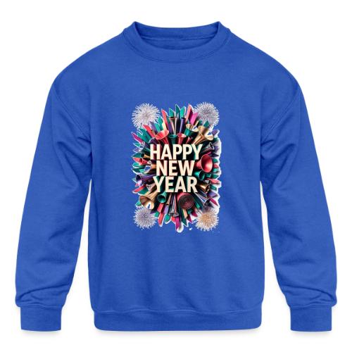 New Year's Party Horn T-Shirt - Kids' Crewneck Sweatshirt