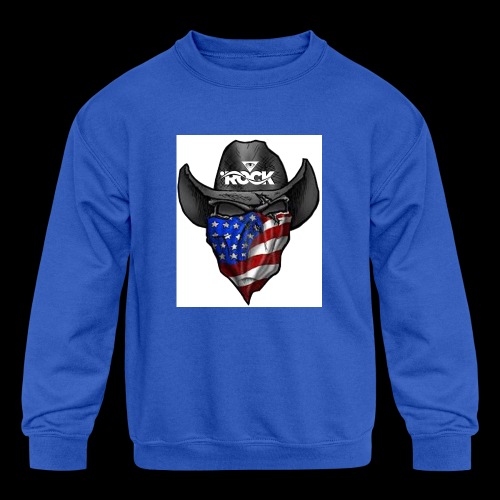 Eye rock cowboy Design - Kids' Crewneck Sweatshirt