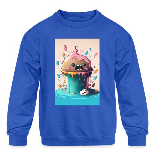 Cake Caricature - January 1st Dessert Psychedelics - Kids' Crewneck Sweatshirt