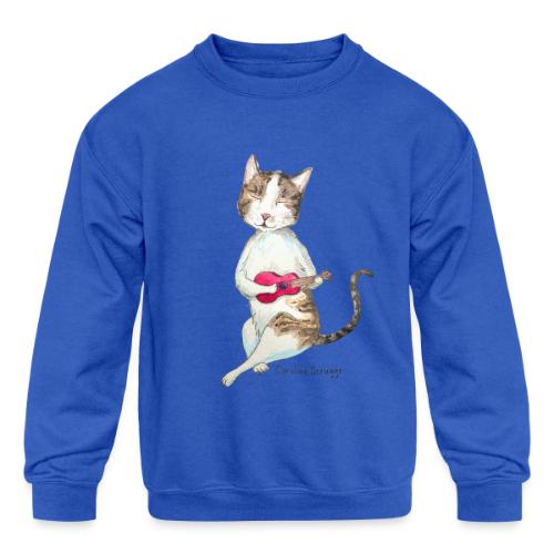 Mr. Bungle the Cat + Ukulele - Kids' Crewneck Sweatshirt
