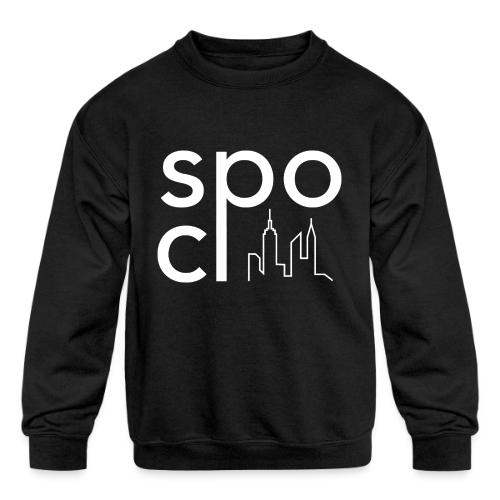 DCOMmentaries SpoCi White - Kids' Crewneck Sweatshirt
