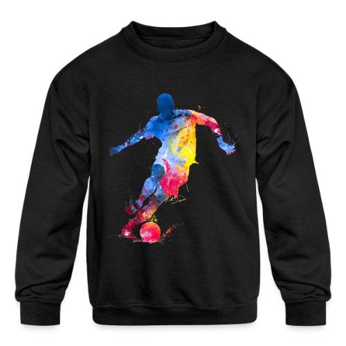 Soccer: Splash Kick - Kids' Crewneck Sweatshirt
