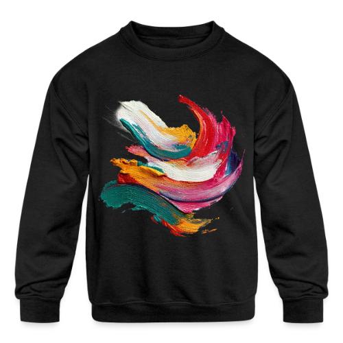 Colorful brushstrokes - Kids' Crewneck Sweatshirt