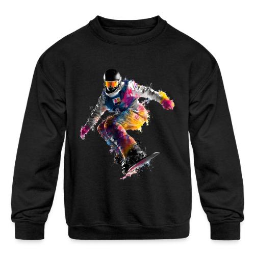 Snowboarding: Frozen Palette - Kids' Crewneck Sweatshirt